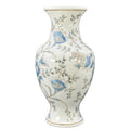 White and Blue Chinoiserie Indoor Ceramic Vase