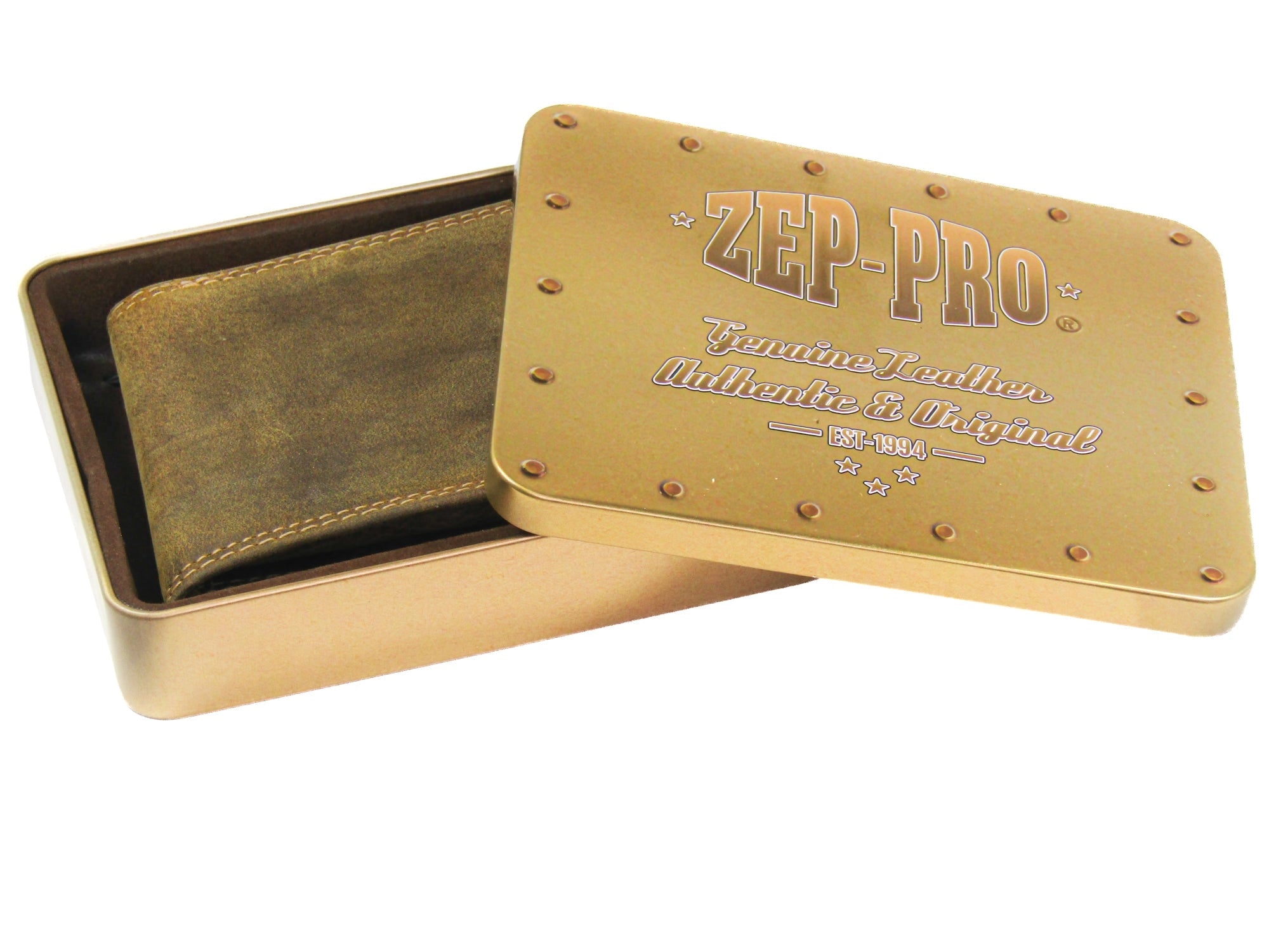 American Flag Leather Trifold Wallet