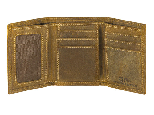 American Flag Leather Trifold Wallet