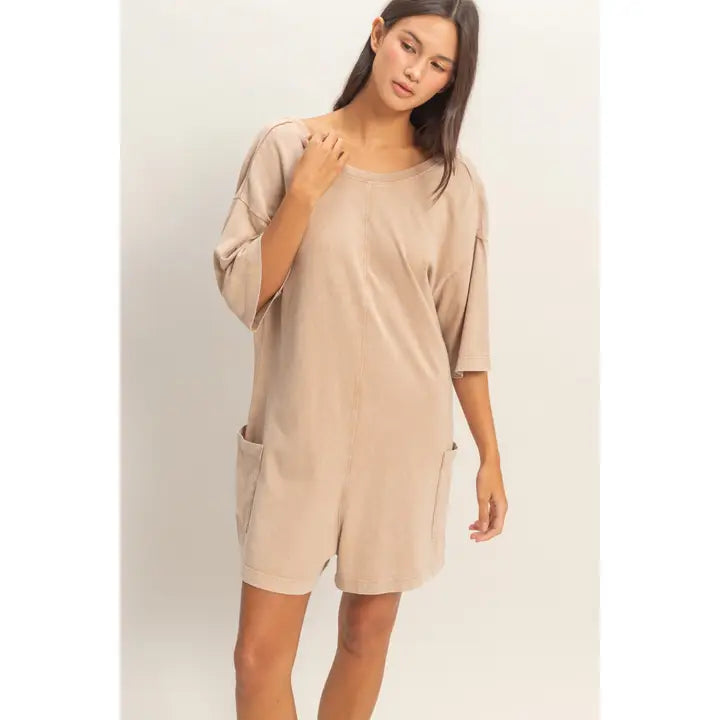 Jessica Mineral Wash Romper